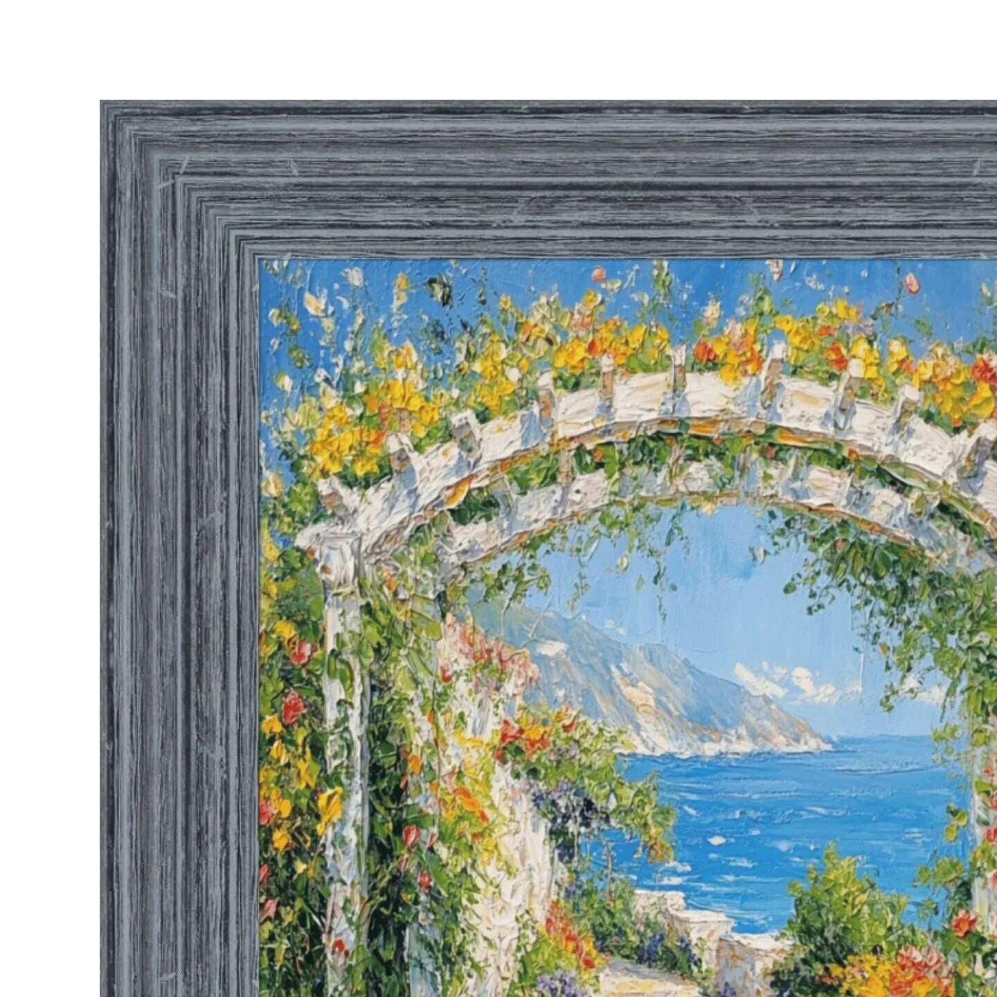 Rustic Wide Wood Ocean Blue Picture Frame 12x12 frame
