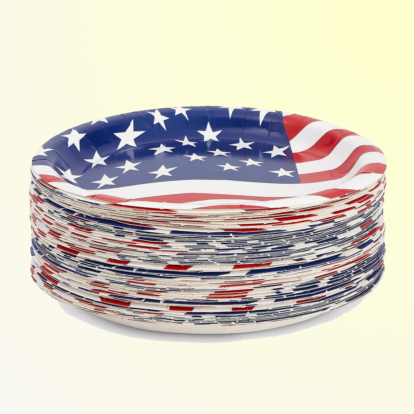 80 Pack 4th of July American Flag Plates 9&#x22;