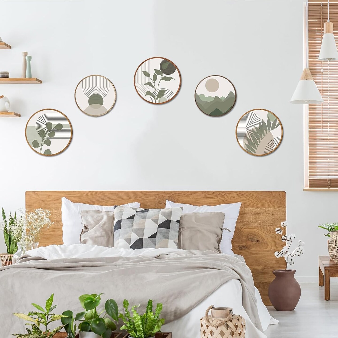Wooden Wall Art Bohemian Wall Hanging - (Sage Green)