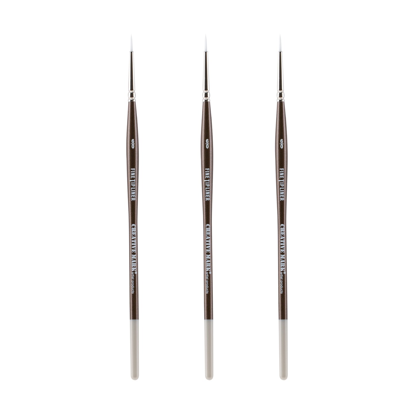 Creative Mark Fine Tip Liner Paint Brush Ultra Fine Detail Soft Hair Paint Brush For Watercolor, Gouache, Inks, Acrylic, Oils, Technical Artists, and Illustrators - 3 Packs