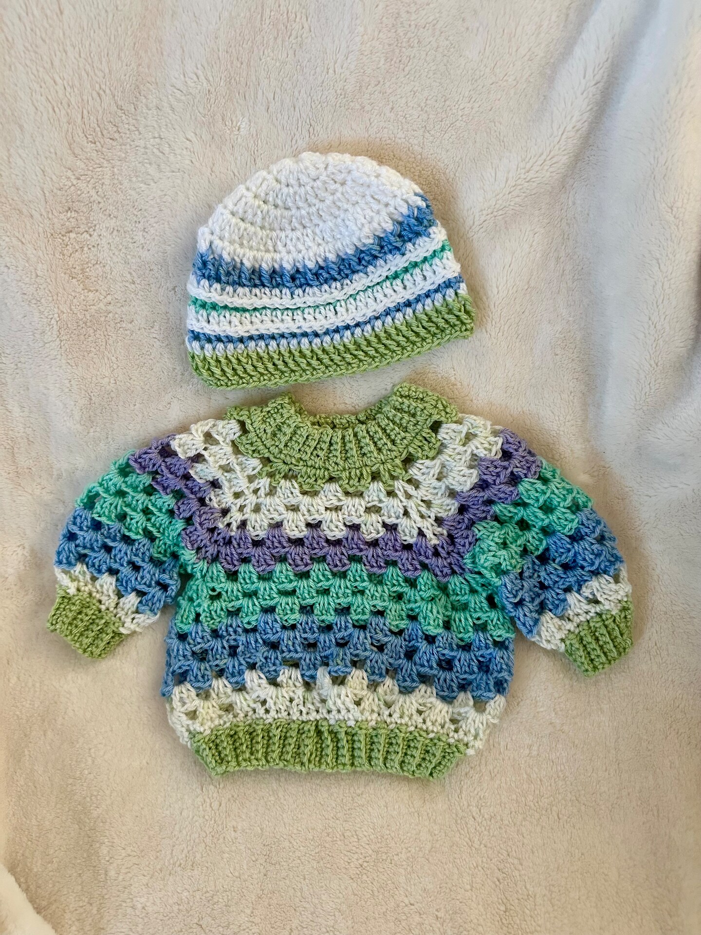 Crochet Sweater Blue Baby Sweater Baby Sweater And Hat Crochet