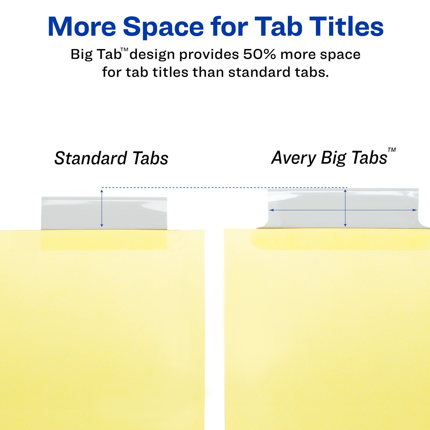 Avery Big Tab Insertable Dividers, Buff Paper, Clear Tabs, 8-Tab Set (11112) - 48 Pack