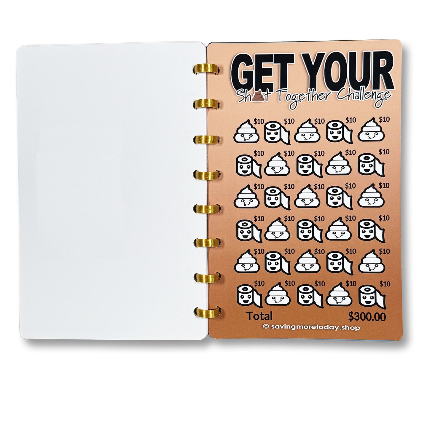 A5 size Binder with 10 Pages of Savings Challenges!!! Great saving