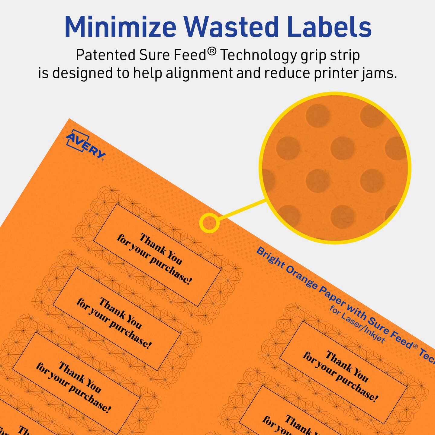 Avery Bright Orange Paper Labels, 1&#x22; x 2-5/8&#x22; Rectangle