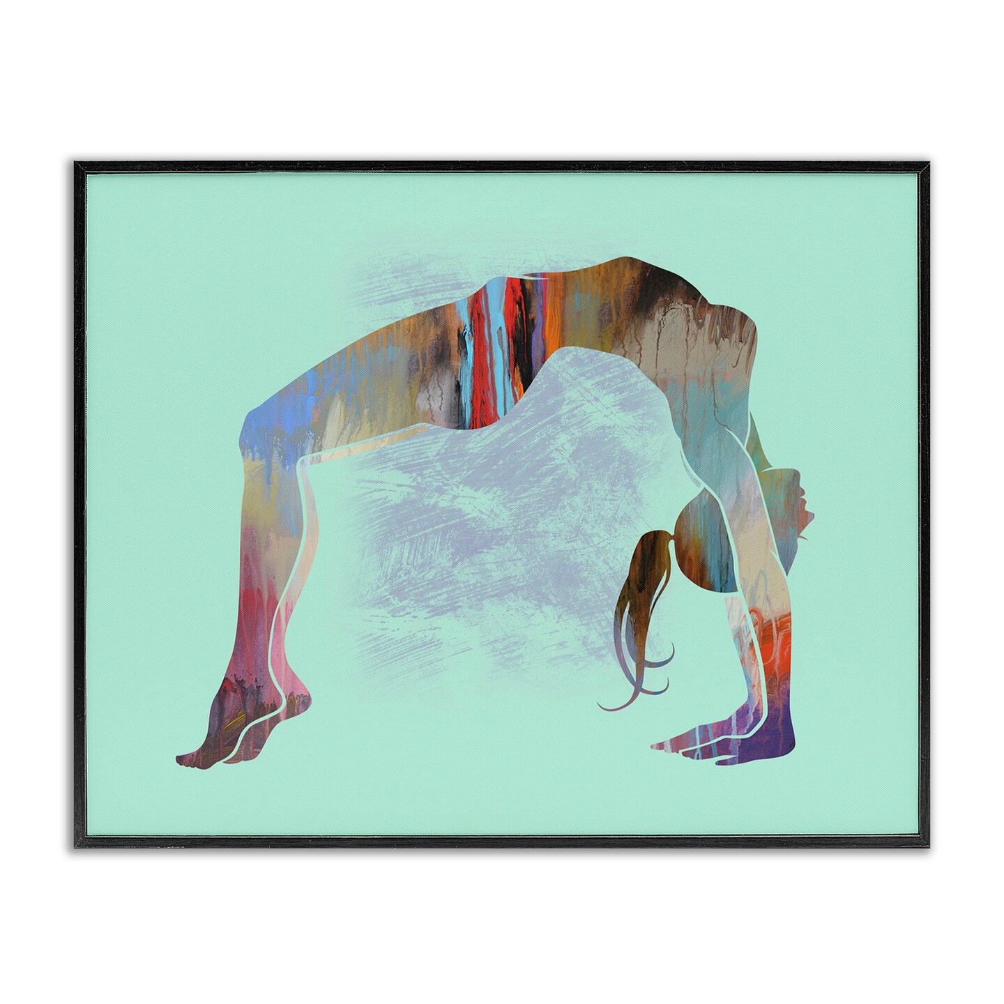 Stupell Industries Yoga Exercise Pose Framed Giclee Wall Art Design by Tim Parker