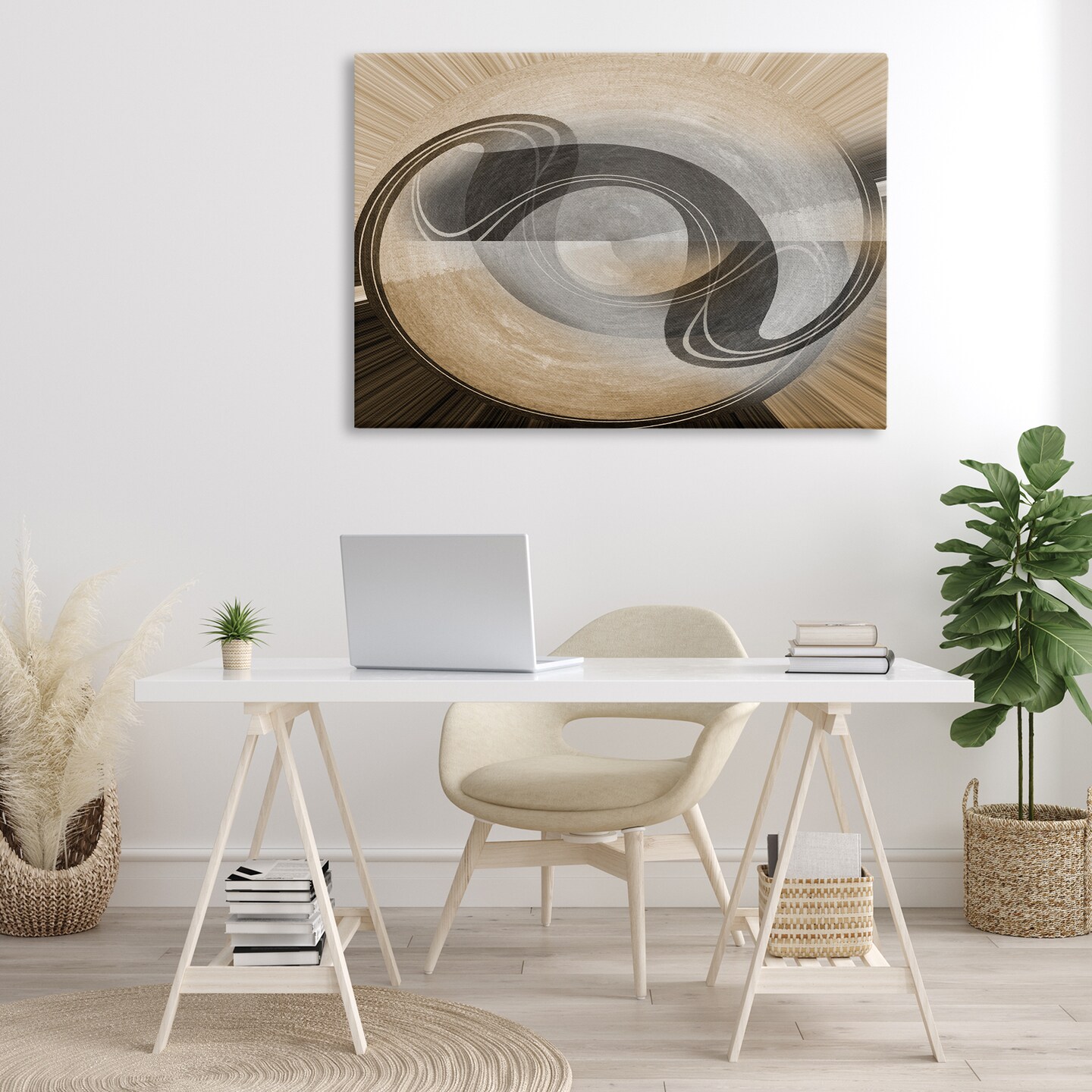 Stupell Industries Curved Swoop Shape Canvas Wall Art Design by Noah Bay