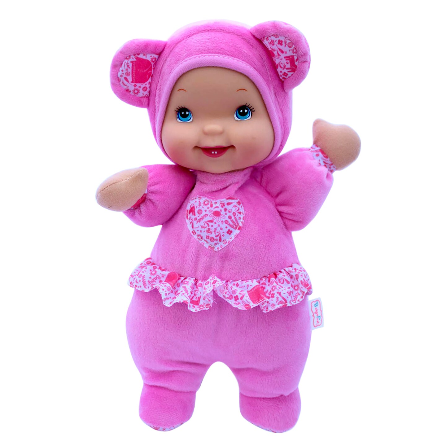Baby&#x27;s First: Love Bear Baby Doll - Pink Fleece Outfit, Interactive Musical Doll, Plays This Little Light of Mine, Soft Toy, Baby-Kids-Toddlers 3mo+