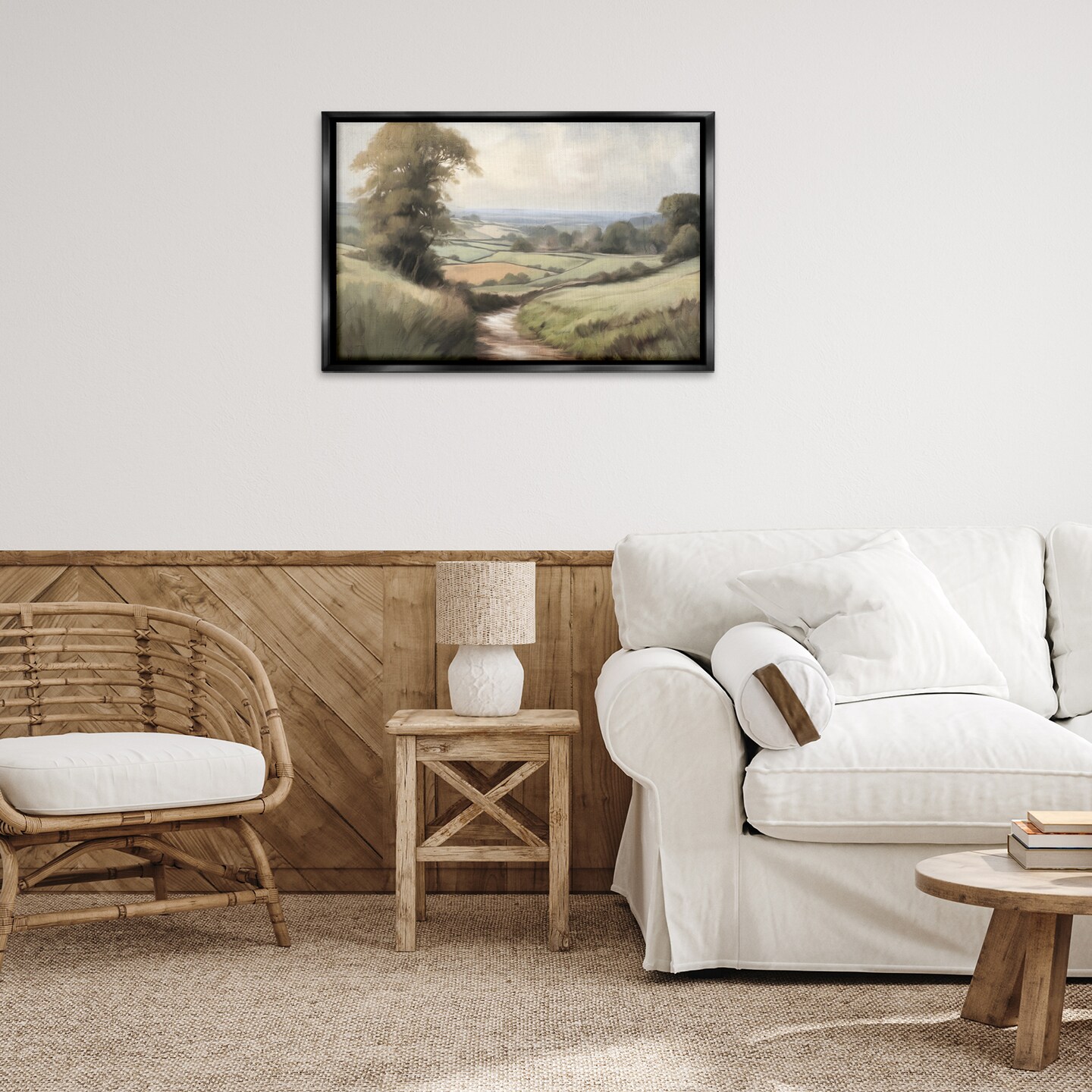 Stupell Industries Country Walk Path Framed Floater Canvas Wall Art Design by Kim Allen