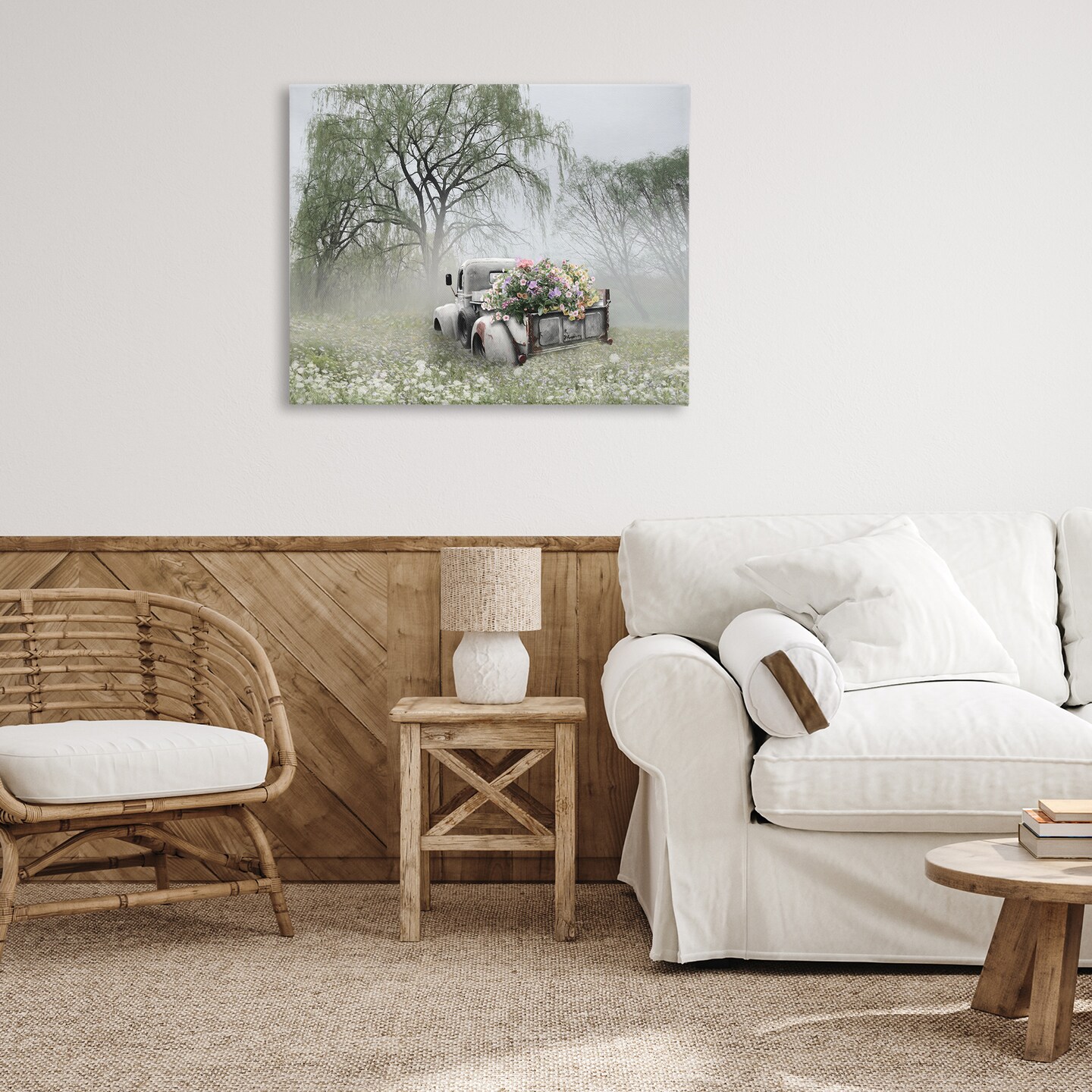 Stupell Industries Overgrown Floral Truck Canvas Wall Art Design by Lori Deiter