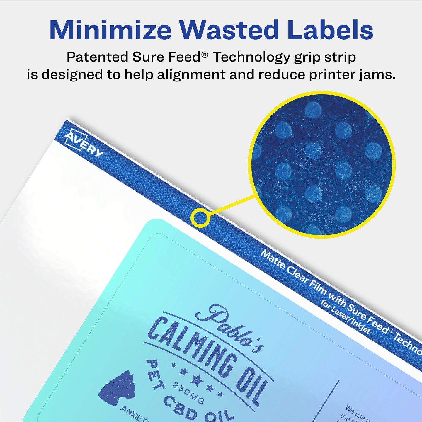Avery Matte Clear Labels,  3&#x22; x 5&#x22; Rectangle