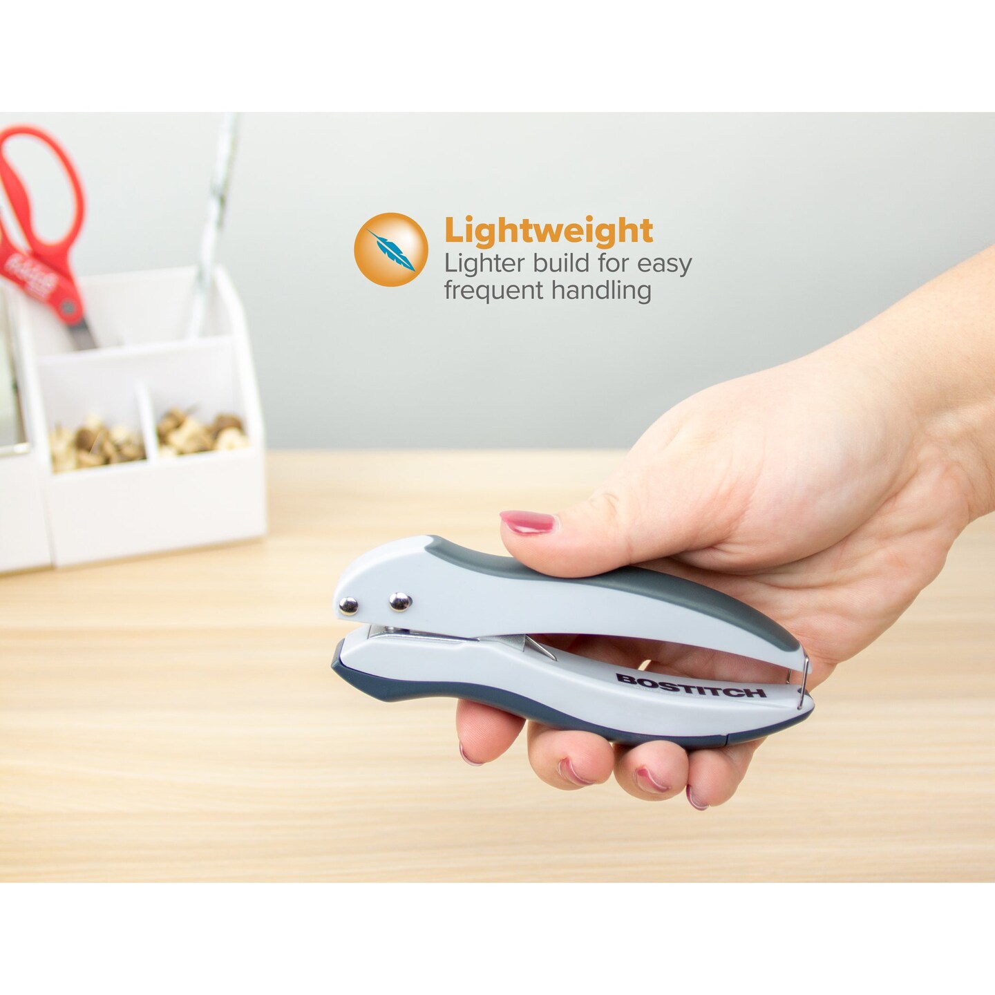 EZ Squeeze&#x2122; 1-Hole Punch, Gray, Pack of 5