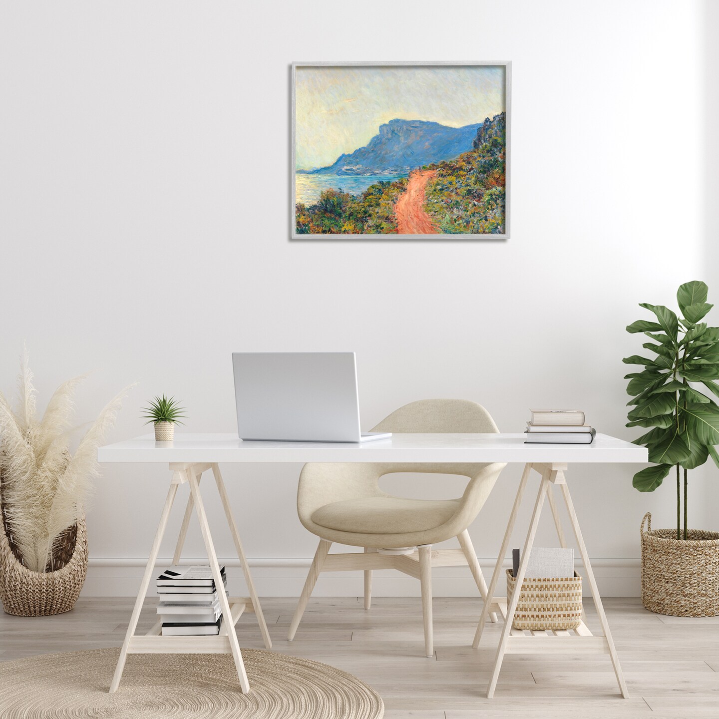Stupell Industries Classic Monet Mountain Landscape Framed Giclee Wall Art Design by one1000paintings
