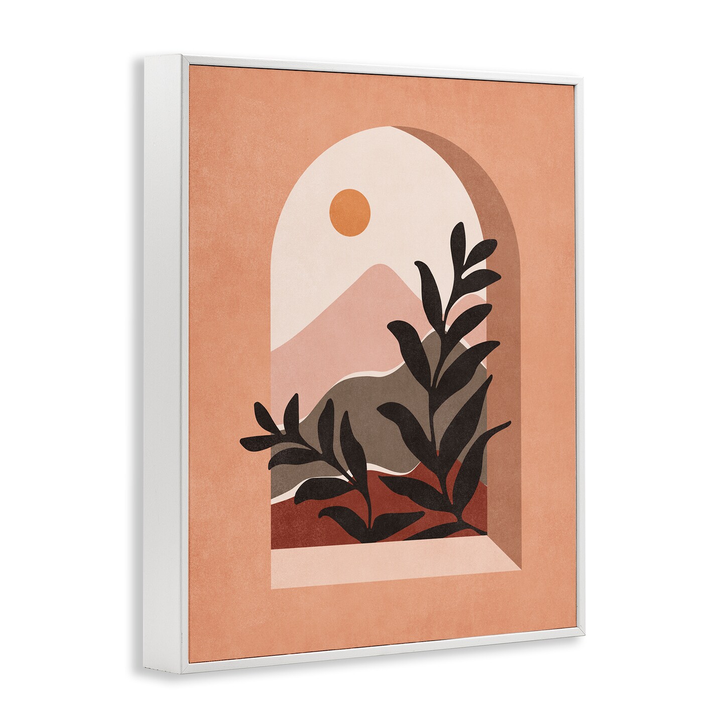 Stupell Industries Terracotta Boho Window Framed Giclee Wall Art Design by Nataly White