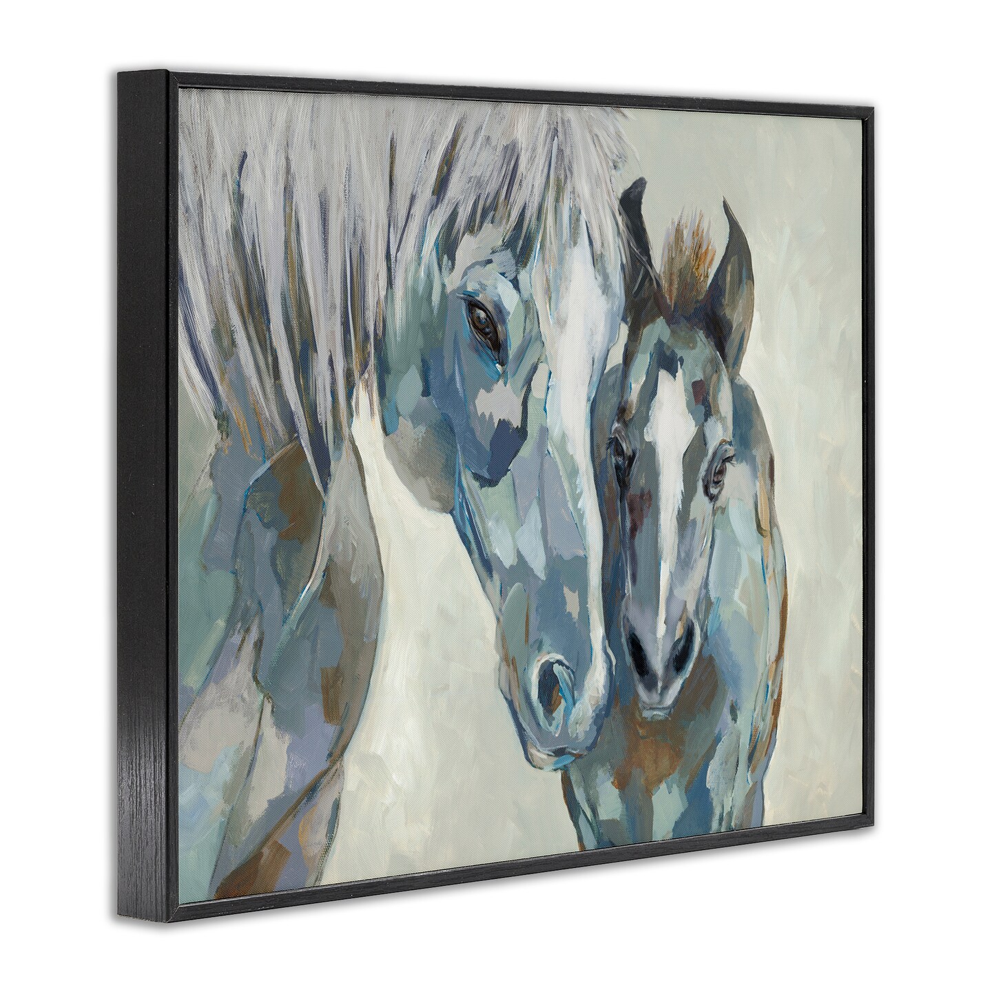Stupell Industries Grey Horse &#x26; Foal Framed Giclee Wall Art Design by Jacob Q