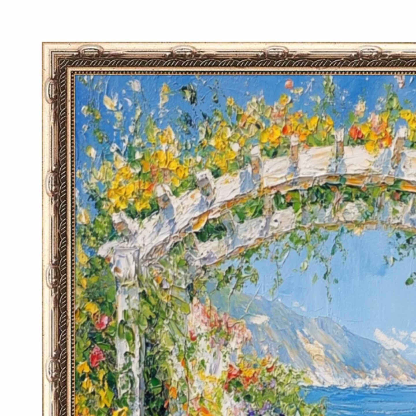 Slim Silver Leaf Bead Design Picture Frame 20x28 frame