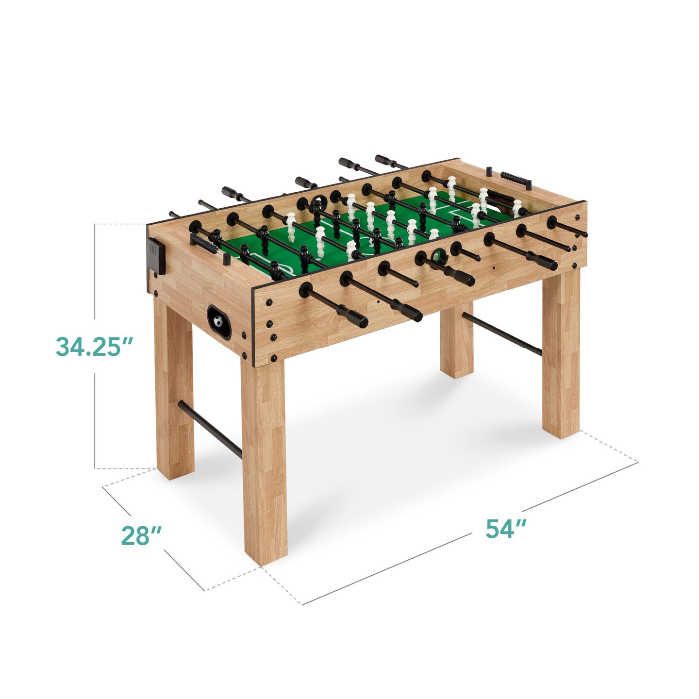 Best Choice Products Full Size 54in Regulation Foosball Table for Home, Game Room w/ 2 Balls, 2 Cup Holders