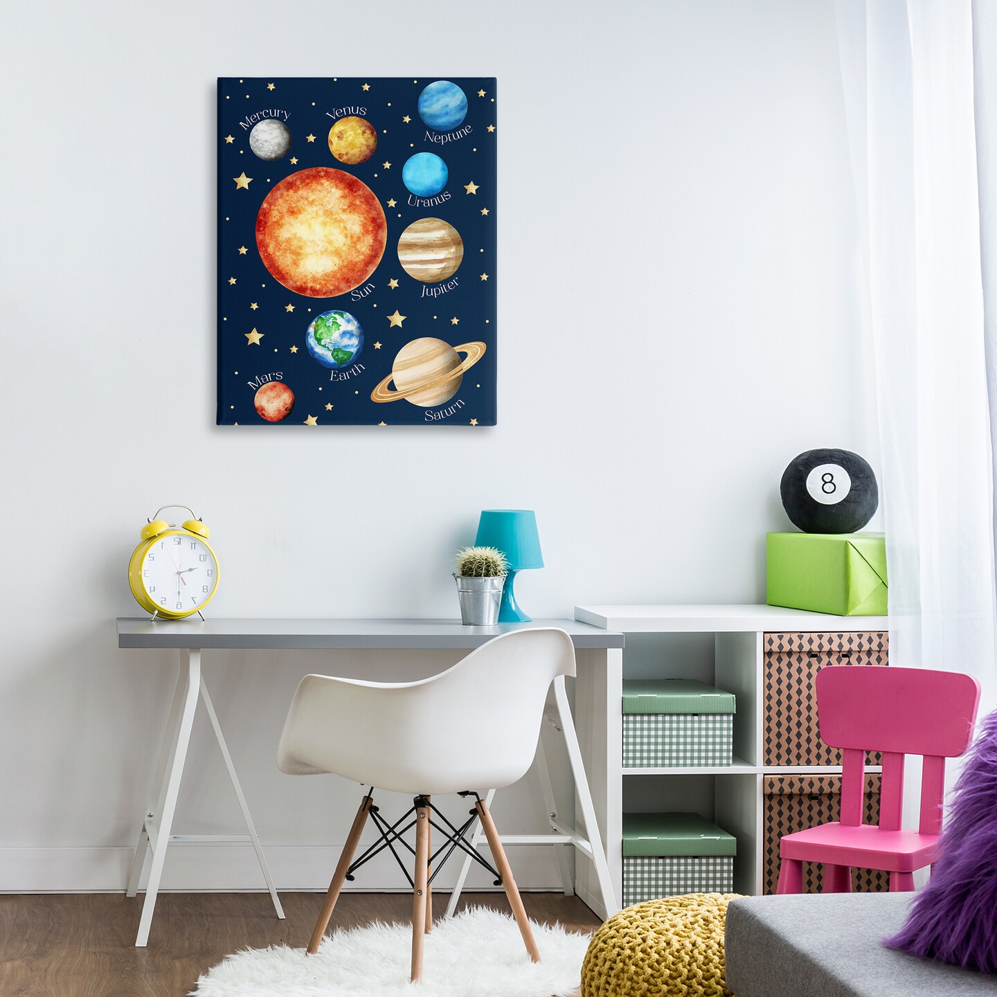 Stupell Industries Educational Solar System Space Canvas, design by Christine Simpson Art