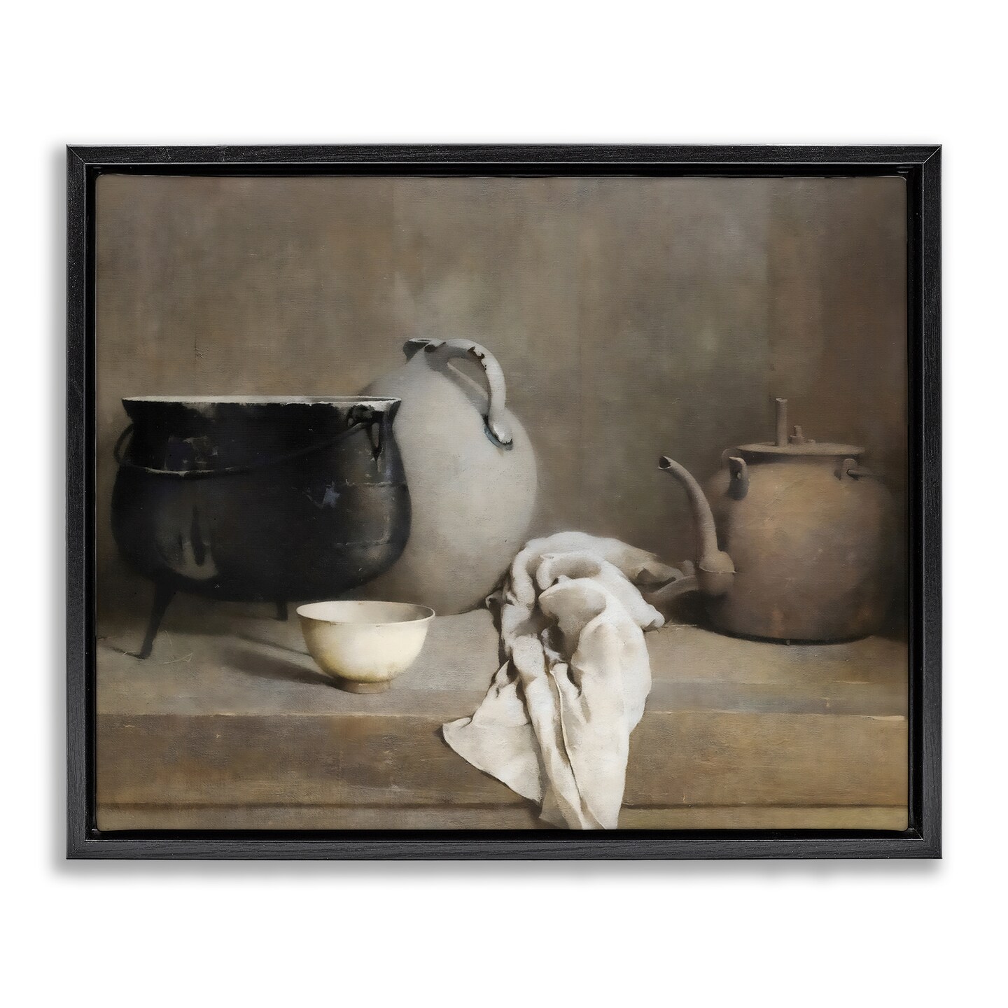 Stupell Industries Vintage Farmhouse Vase Still Life Floating Frame, design by Riley B
