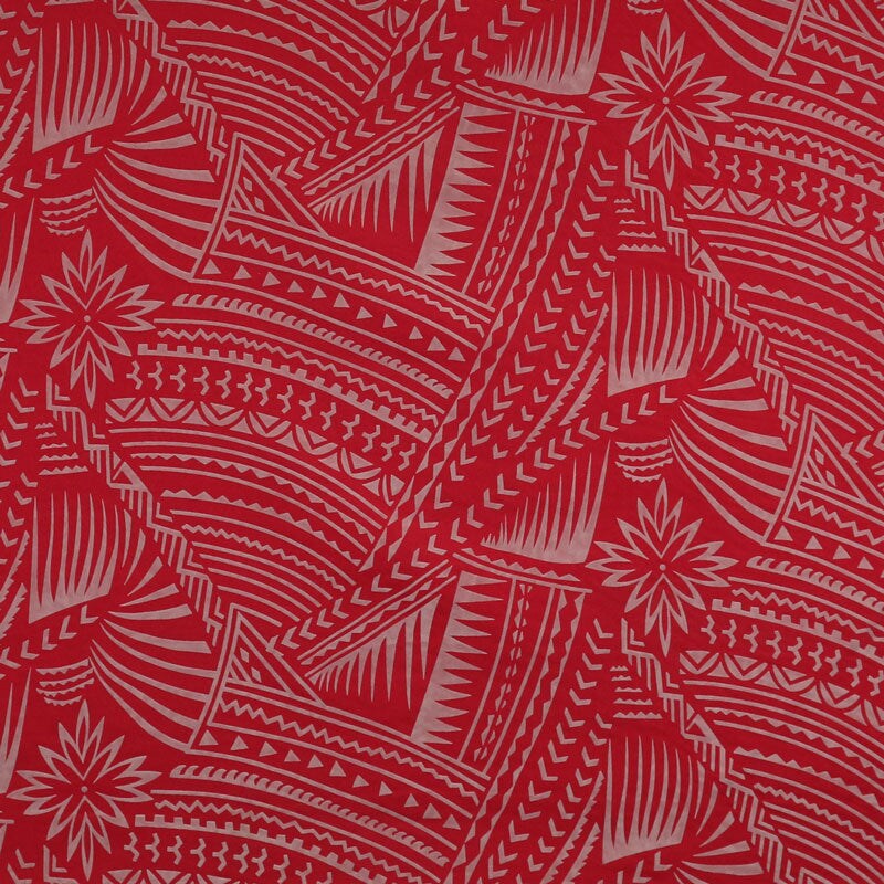 1 Yard Traditional Polynesian Tattoo Flocking Fabric 60 Inch Width