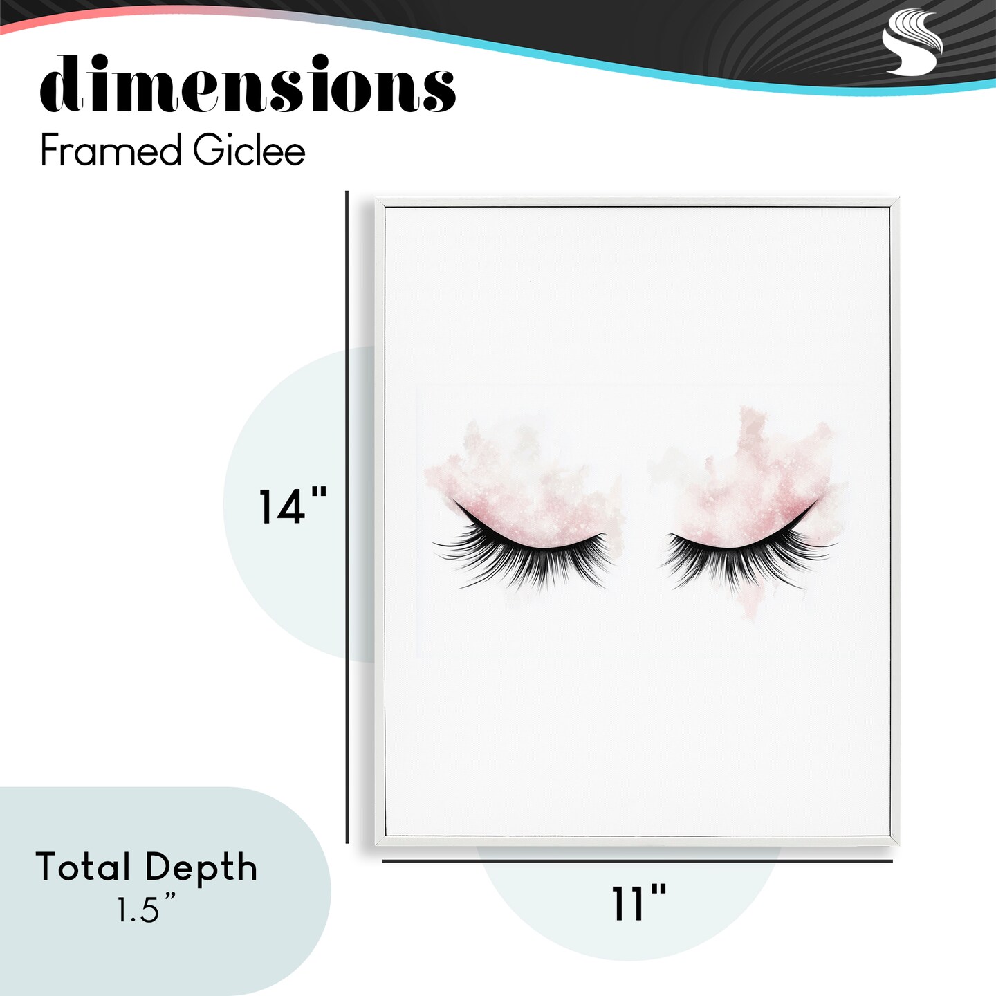 Stupell Industries Pastel Pink Makeup & Lashes Framed Giclee, design by Christine Simpson Art