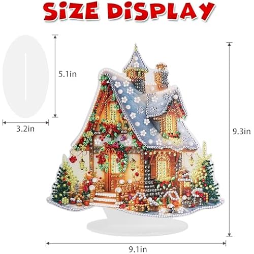 DIY Tabletop Diamond Art Painting Kit for Christmas House Great Looking Rhinestone Table Decorations DIY Diamond Desk Placement Ornament