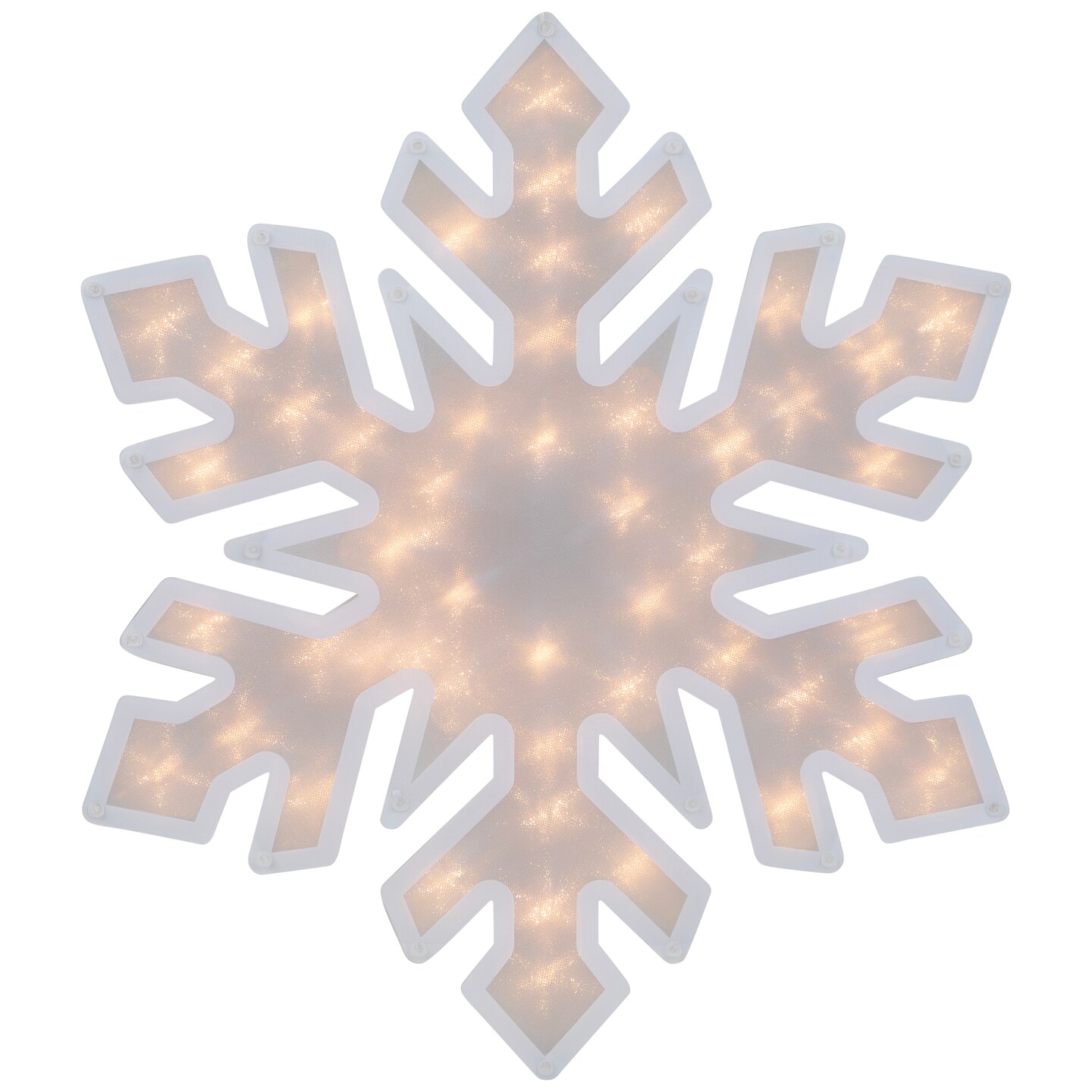 Northlight Lighted Snowflake Window Silhouette Christmas Decoration - 20&#x22; - Clear Lights