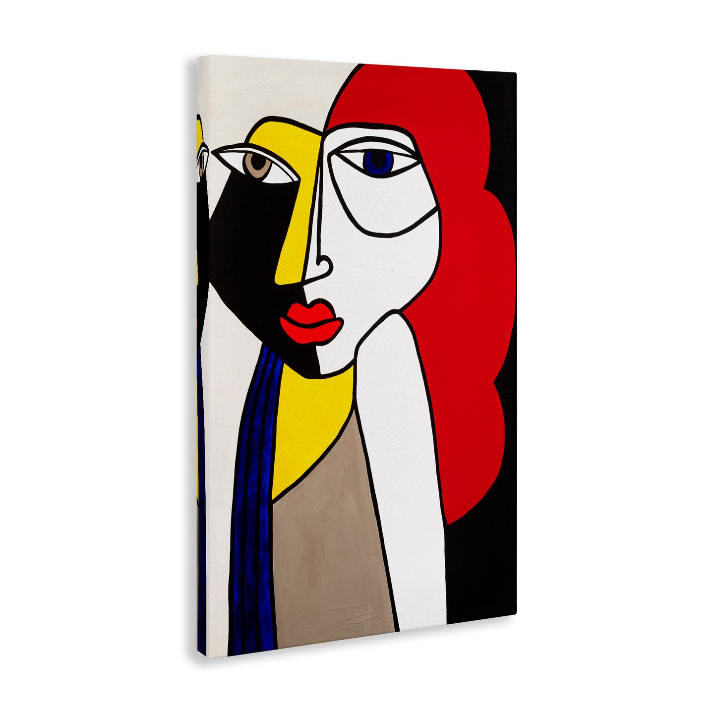 Stupell Industries Her Abstract Cubism Face Canvas Wall Art Design by Ruth Fromstein