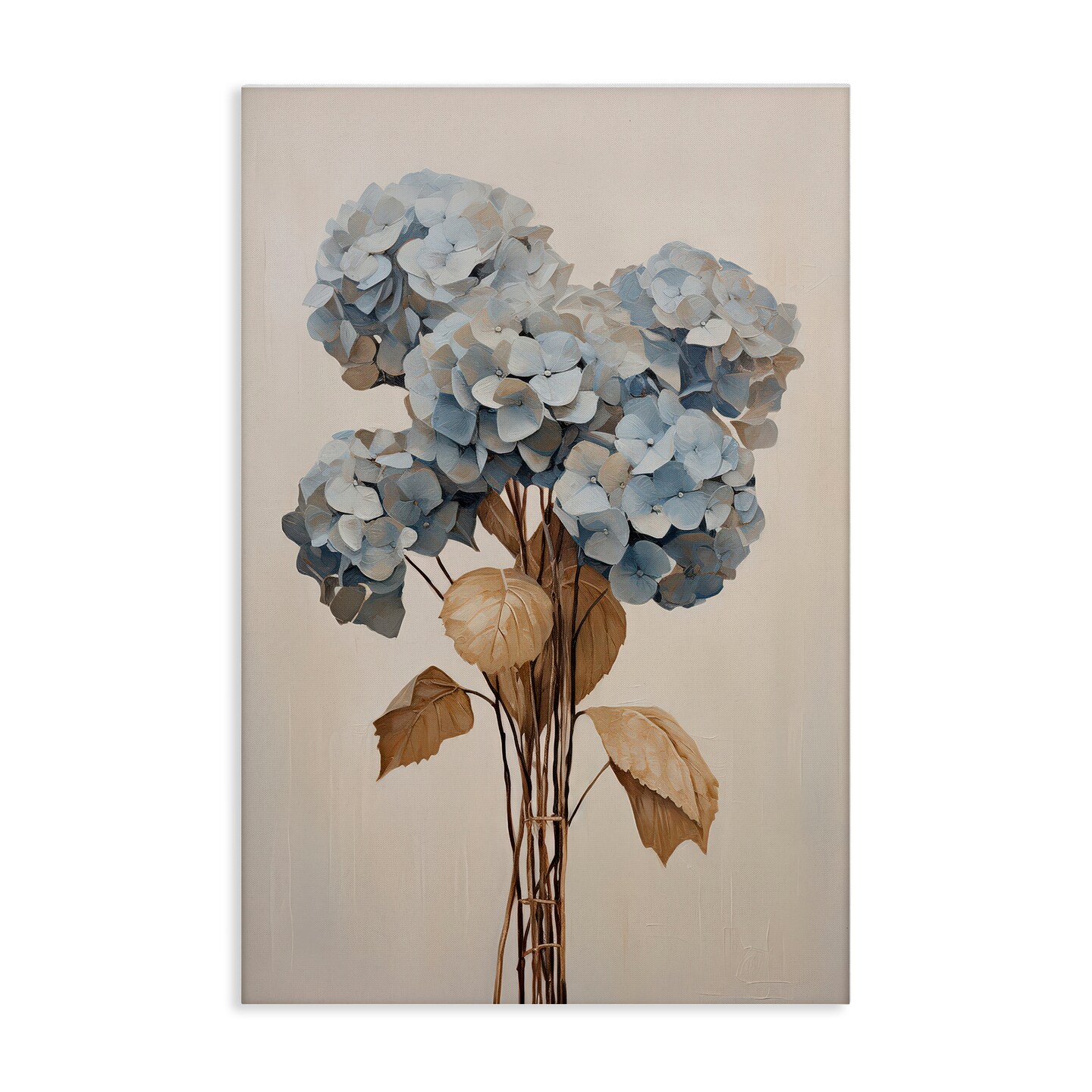 Stupell Industries Vintage Blue Hydrangea Canvas Wall Art Design by Petals Prints Design