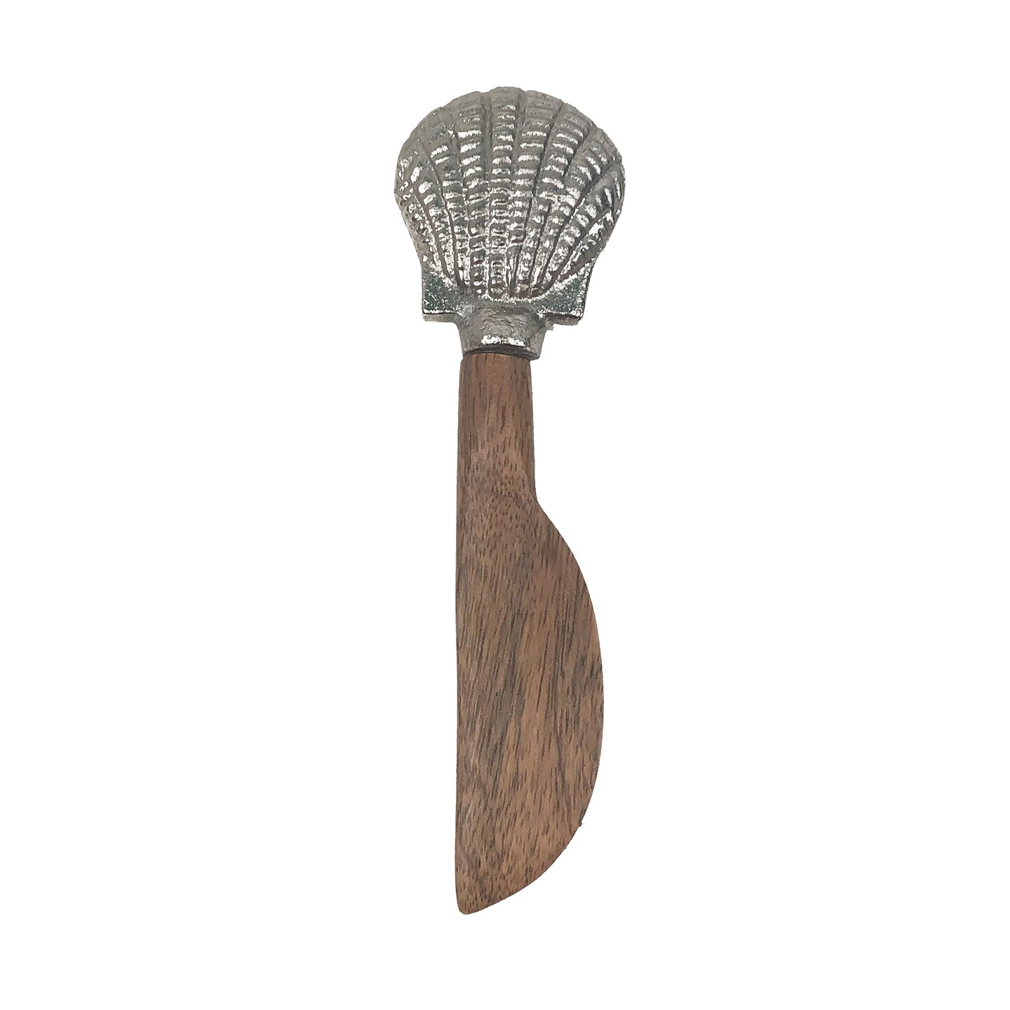 Wood &#x26; Metal Scallop Shell Knife