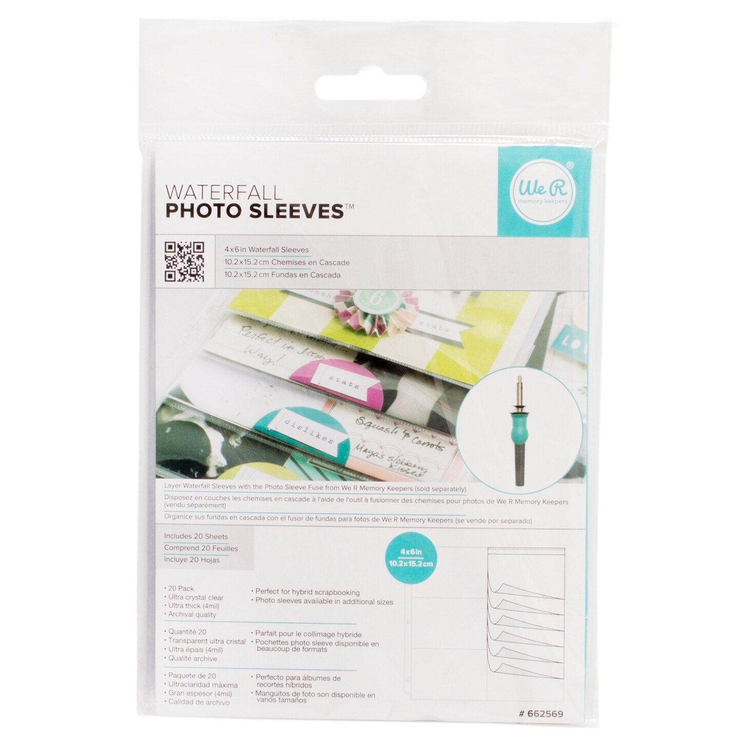 We R Fuse Photo Sleeve Waterfall Sleeves 20/Pkg-4&#x22;X6&#x22;