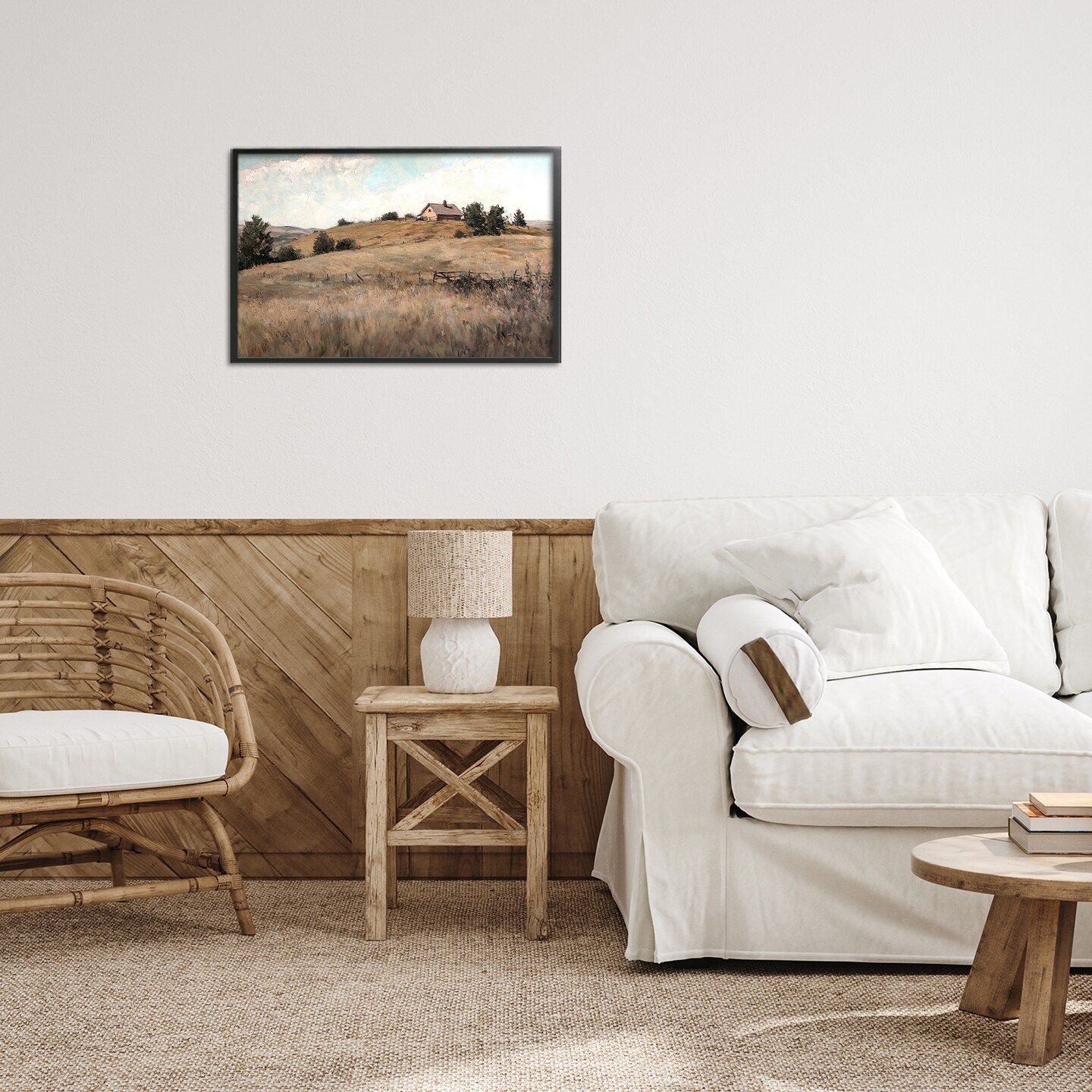 Stupell Industries Western Landscape Rolling Hill Framed Giclee, design by Petal Prints Design