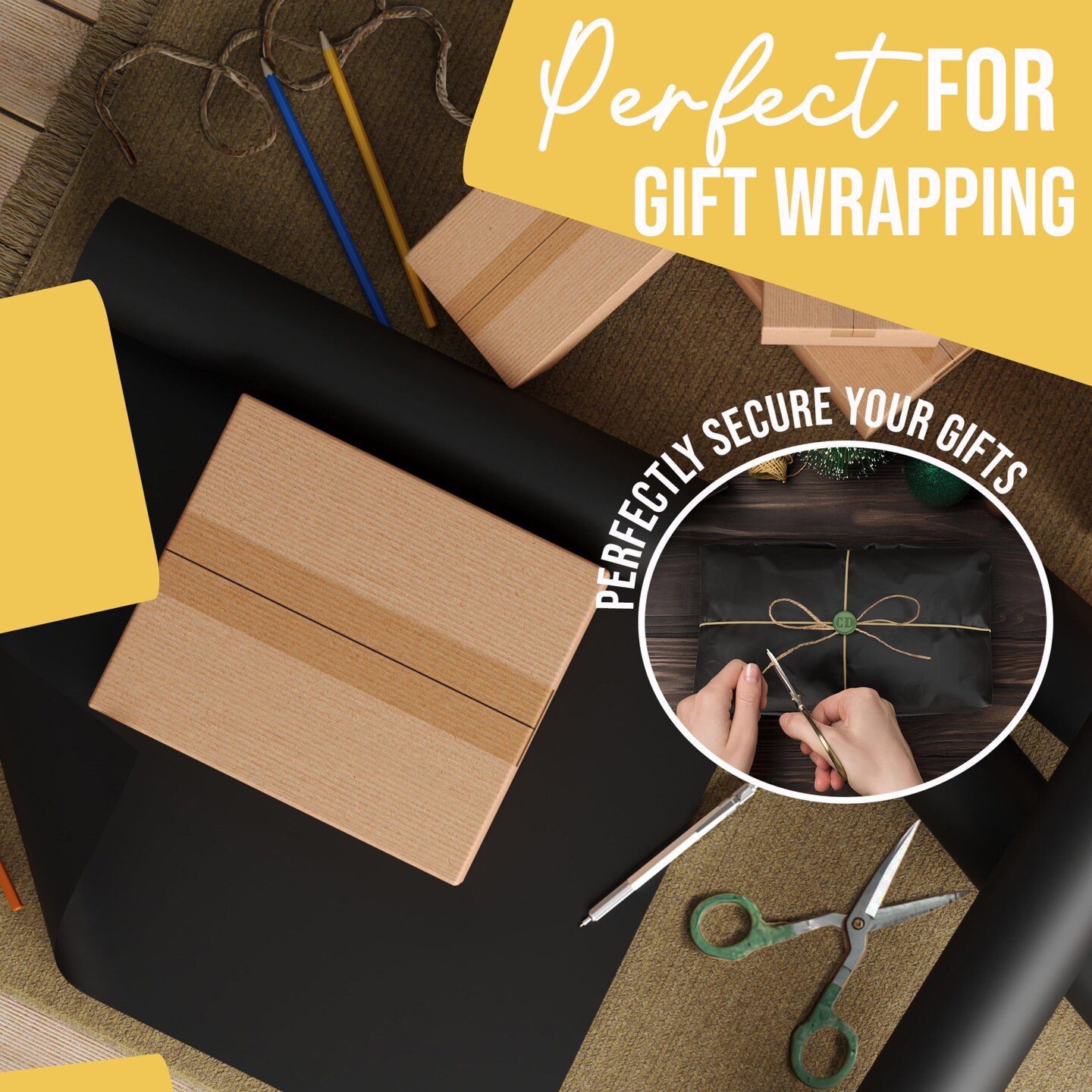 Kraft Paper Roll 17.75&#x22; X 1320&#x22; (110&#x27; Ft) Colored Paper Roll - Packing Paper Roll - Craft Supplies - Kraft Wrapping Paper Perfect as Shipping Paper Craft Paper Roll by Crown Display