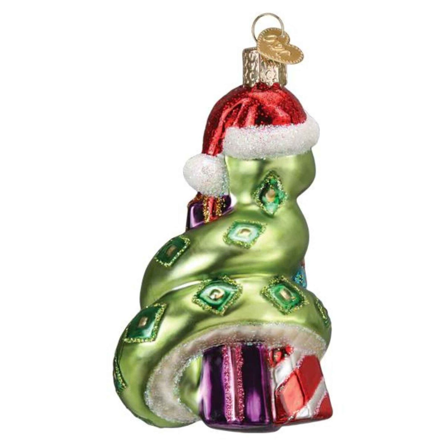 Old World Christmas 4.25 In Santa Snake Tree Ornament , Ornament Wrapped Presents