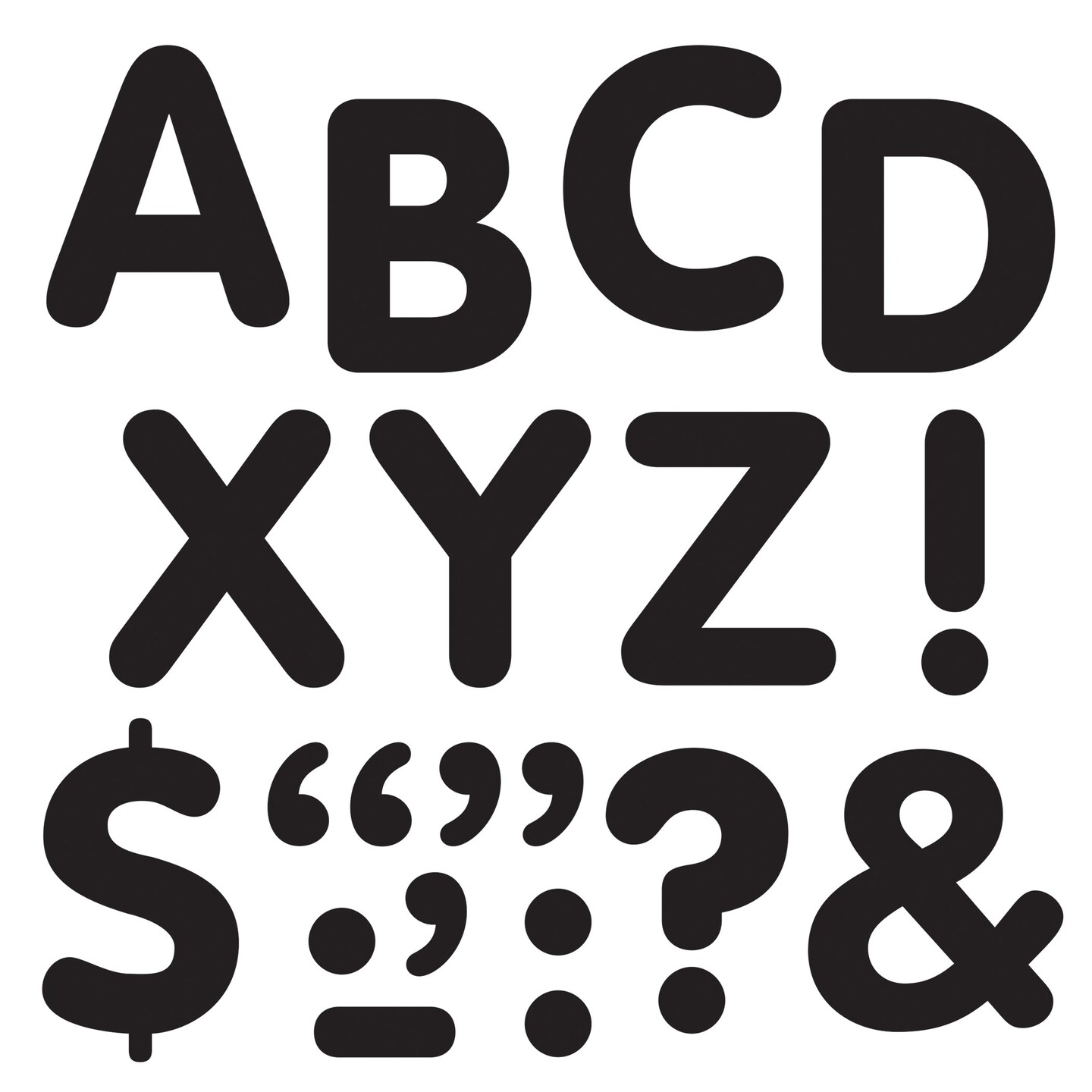 Black 2&#x22; STICK-EZE&#xAE; Stick-On Letters