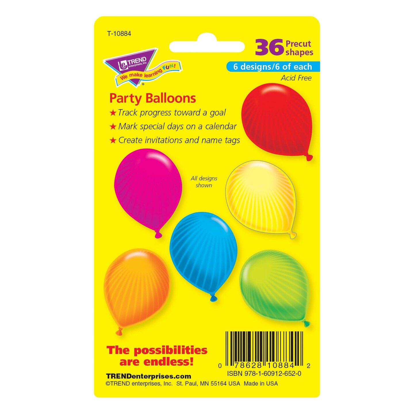 Party Balloons Mini Accents Variety Pack, 36 ct