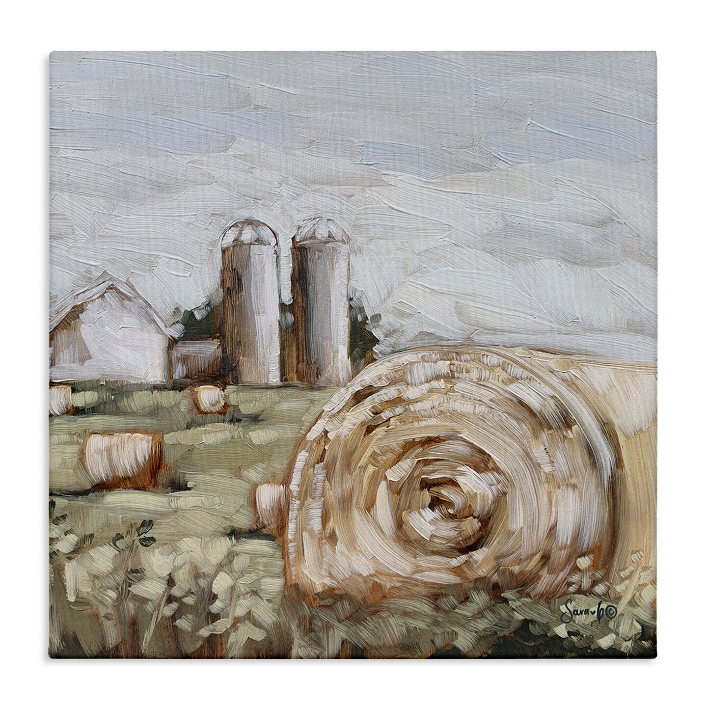 Stupell Industries Hay Bales Farmland Pasture Canvas Wall Art