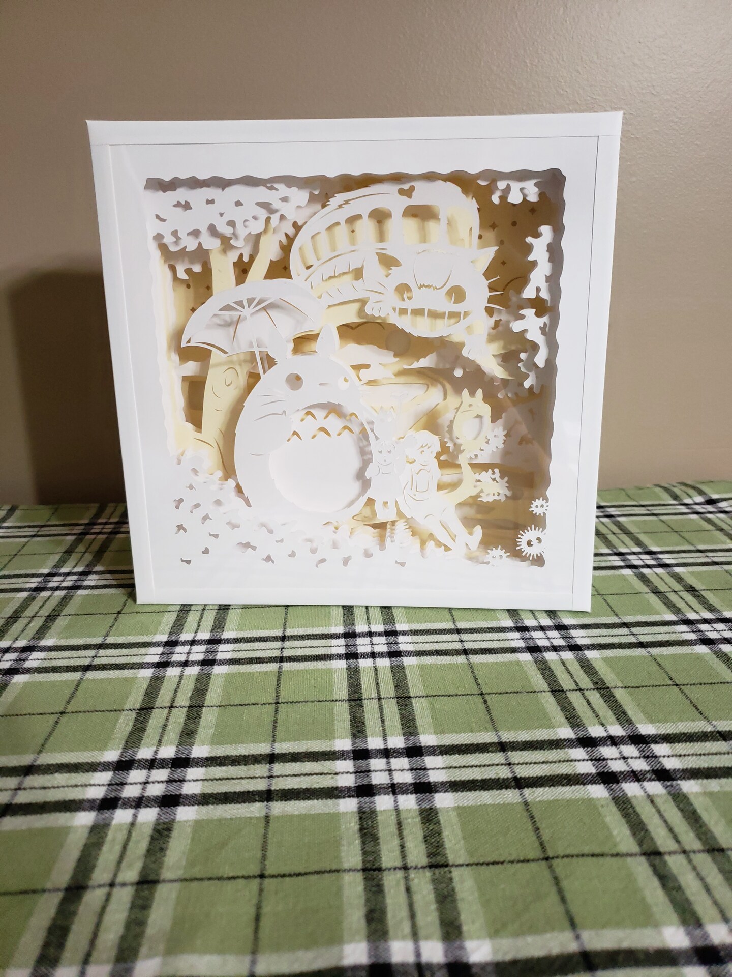 Totoro Lights included! 8.5x8.5 shadow box (finished physical product) product 2