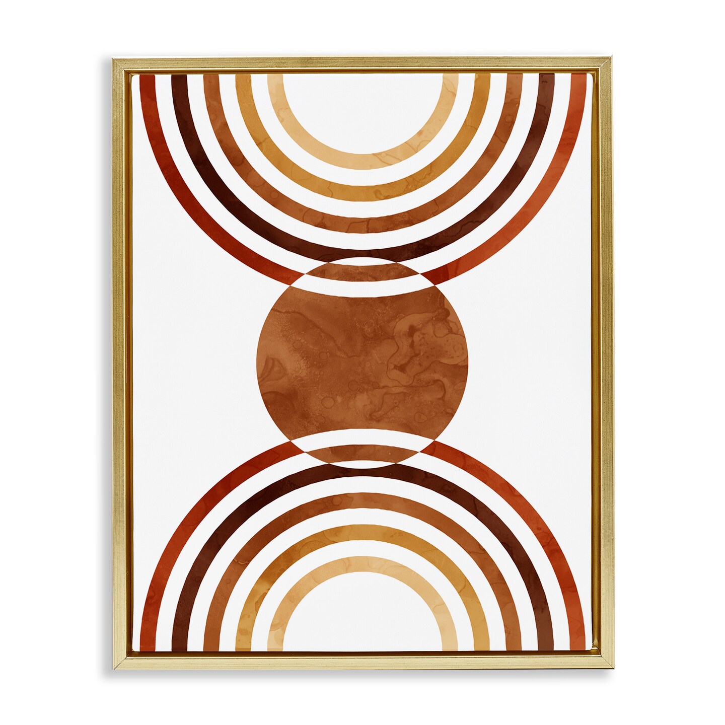 Stupell Industries Boho Earthy Arches Framed Floater Canvas Wall Art