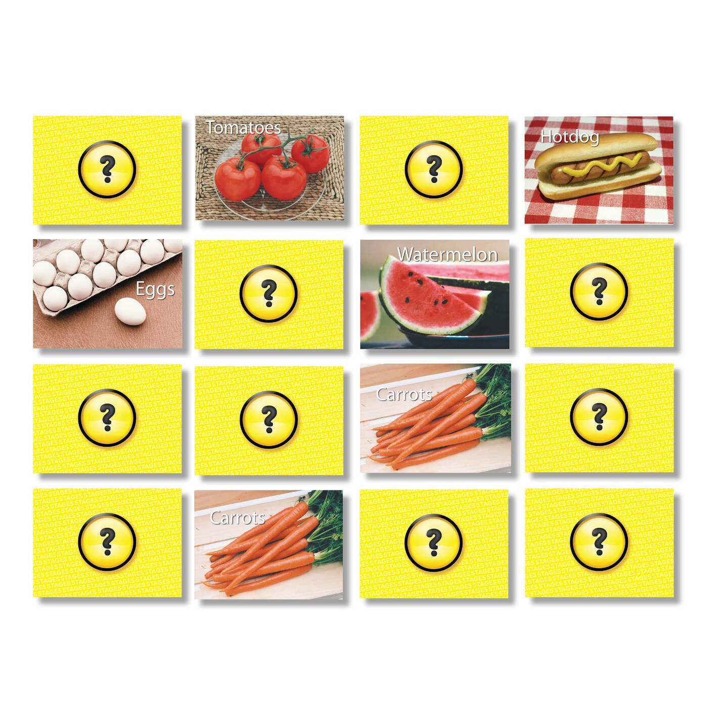 Photographic Memory Matching Game, Food