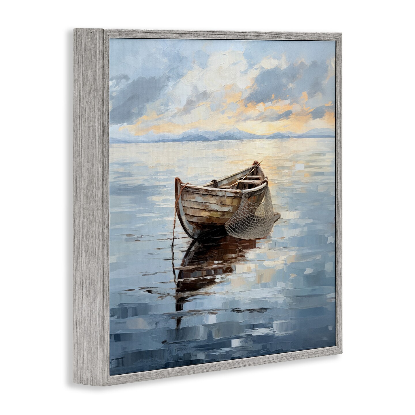 Stupell Industries Fishing Boat Painting Framed Giclee Art