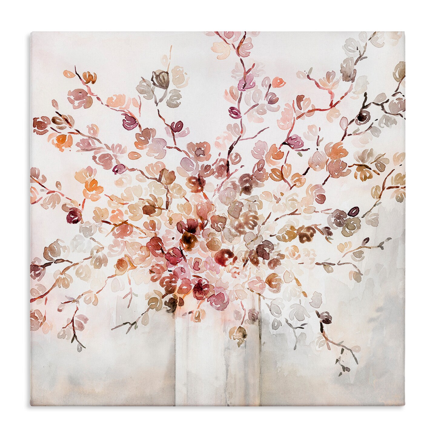 Stupell Industries Abstract Warm Floral Vines Canvas Wall Art