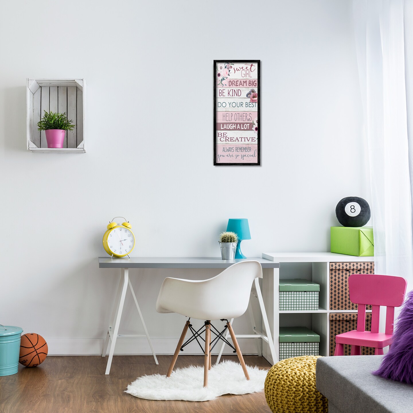 Stupell Industries Sweet Girl Inspirational Phrases Framed Giclee Art