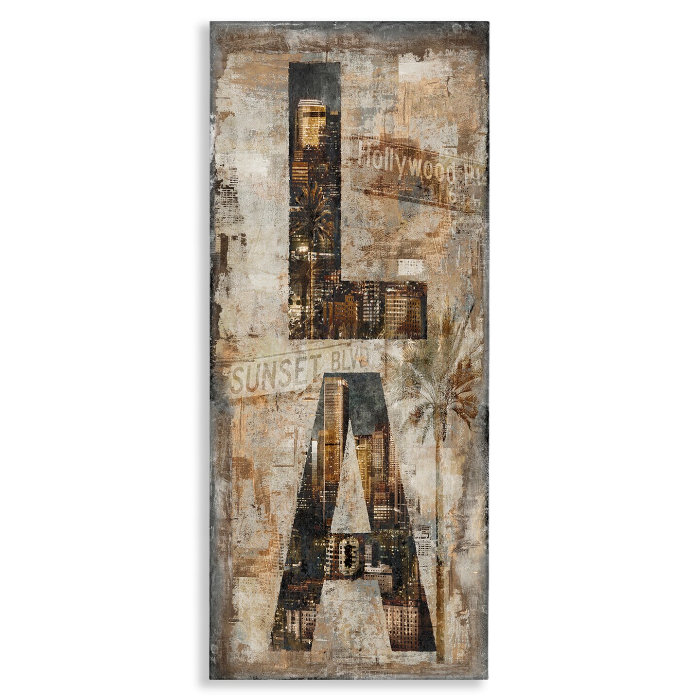 Stupell Industries Los Angeles Montage Collage Canvas Wall Art
