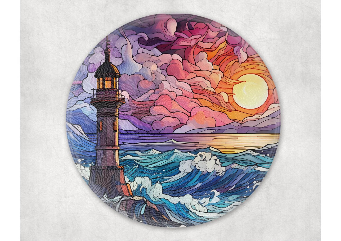 Beautiful Lighthouse Glass Cutting Board, 4 Size Choices, Kitchen Decor, Nautical Gift, Coastal Decor, Housewarming Gift product 2