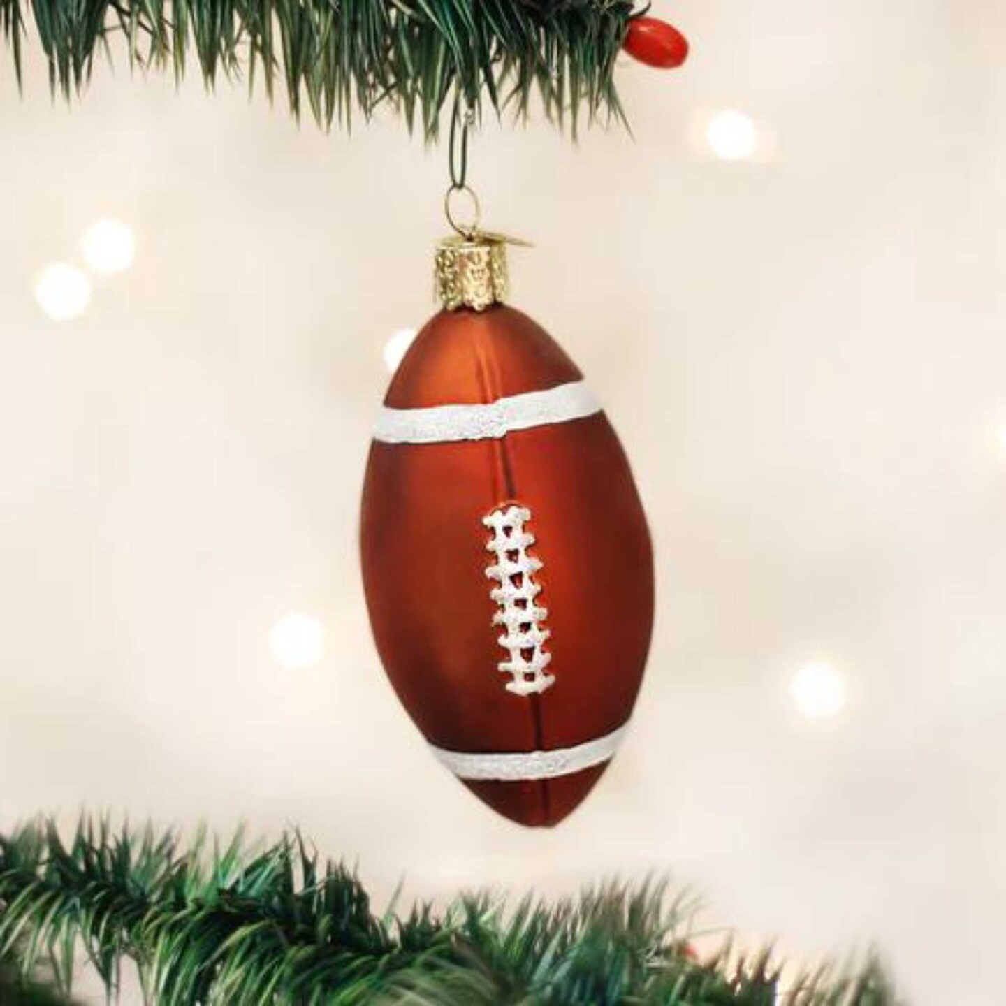 Old World Christmas 3.75 In Football Christmas Tree Ornament , Ornament Sport Pigskin