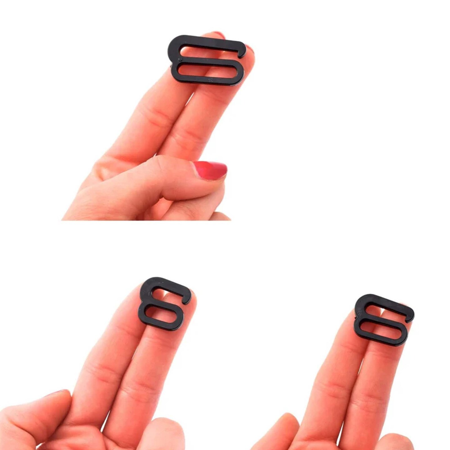 1 Dozen 1/2" Clear Plastic Swimsuit Hooks for Bra Strap Bikini DIY Closures