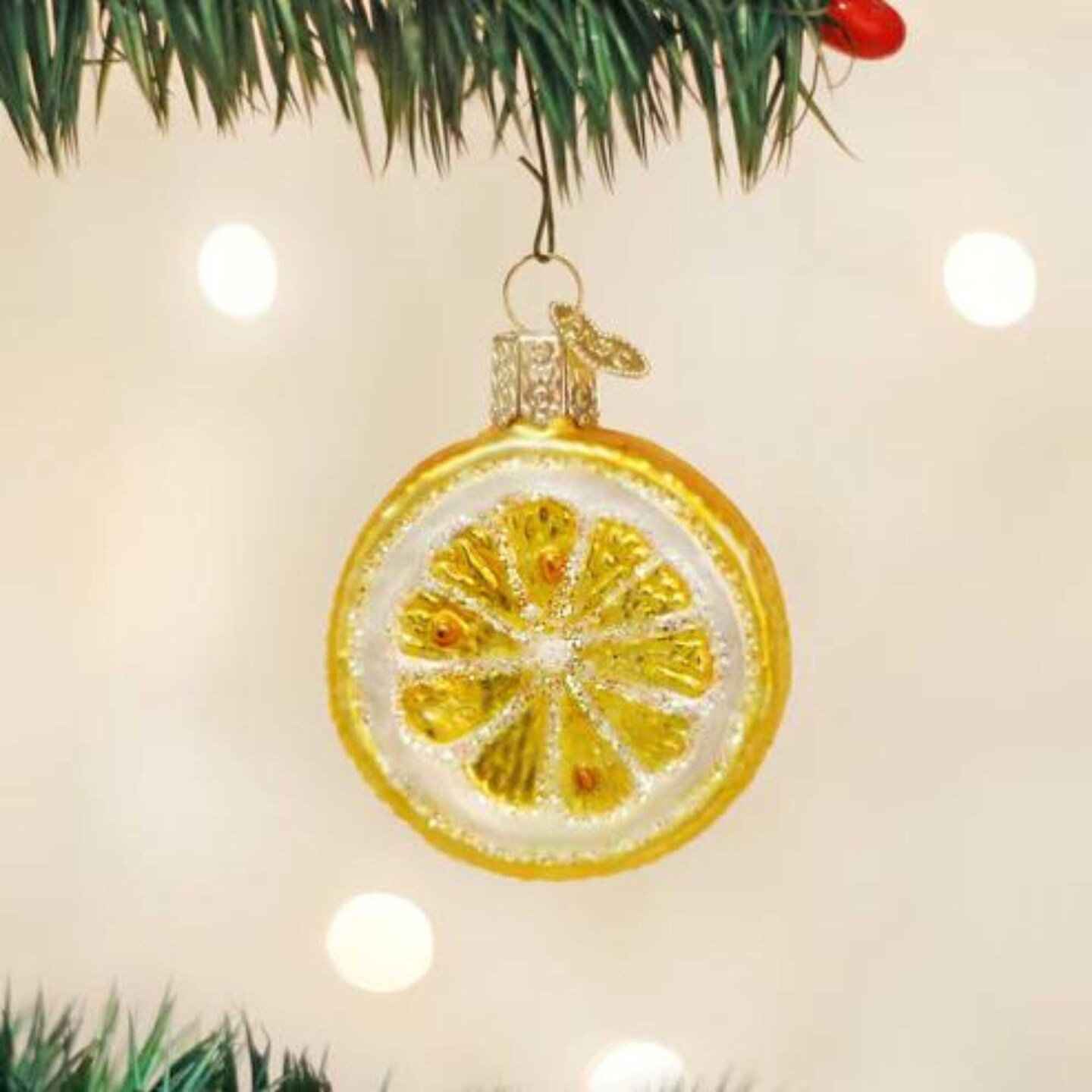 Old World Christmas 2.25 In Lemon Slice Christmas Tree Ornament , Ornament Lemonade Tart