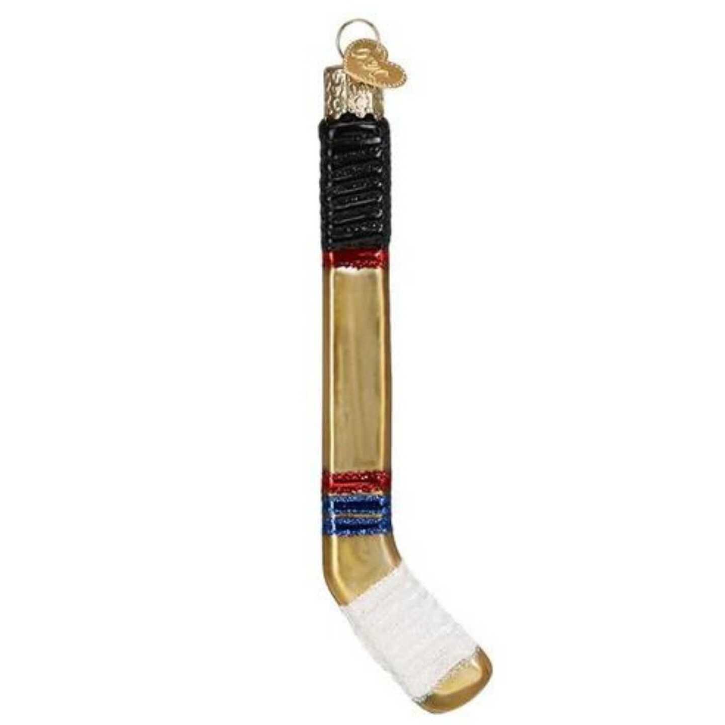 Old World Christmas 5.5 Inch Hockey Stick Christmas Tree Ornament , Ornament Sports Puck