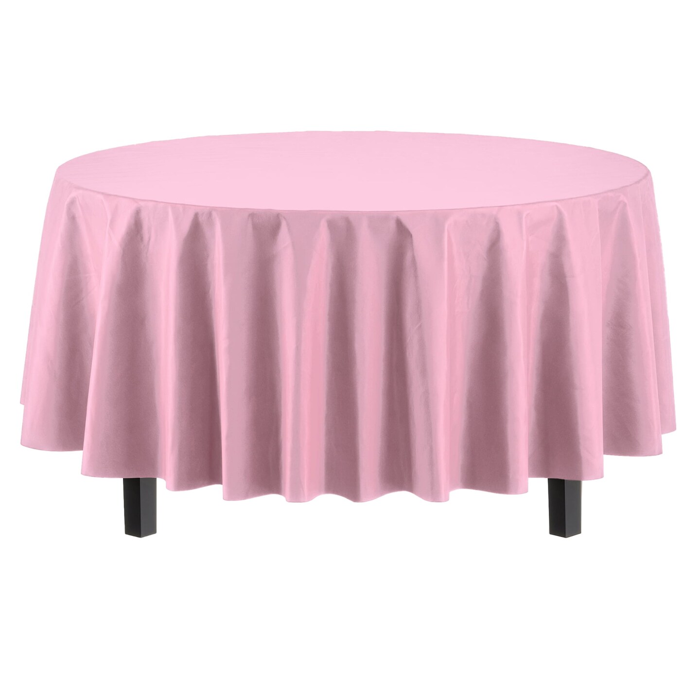 Exquisite Disposable Round Plastic Tablecloths – 6 Pack 84" Disposable Table Cloths – Indoor/Outdoor Party Tablecloth – Round Plastic Table Cover for Events & Party Supplies