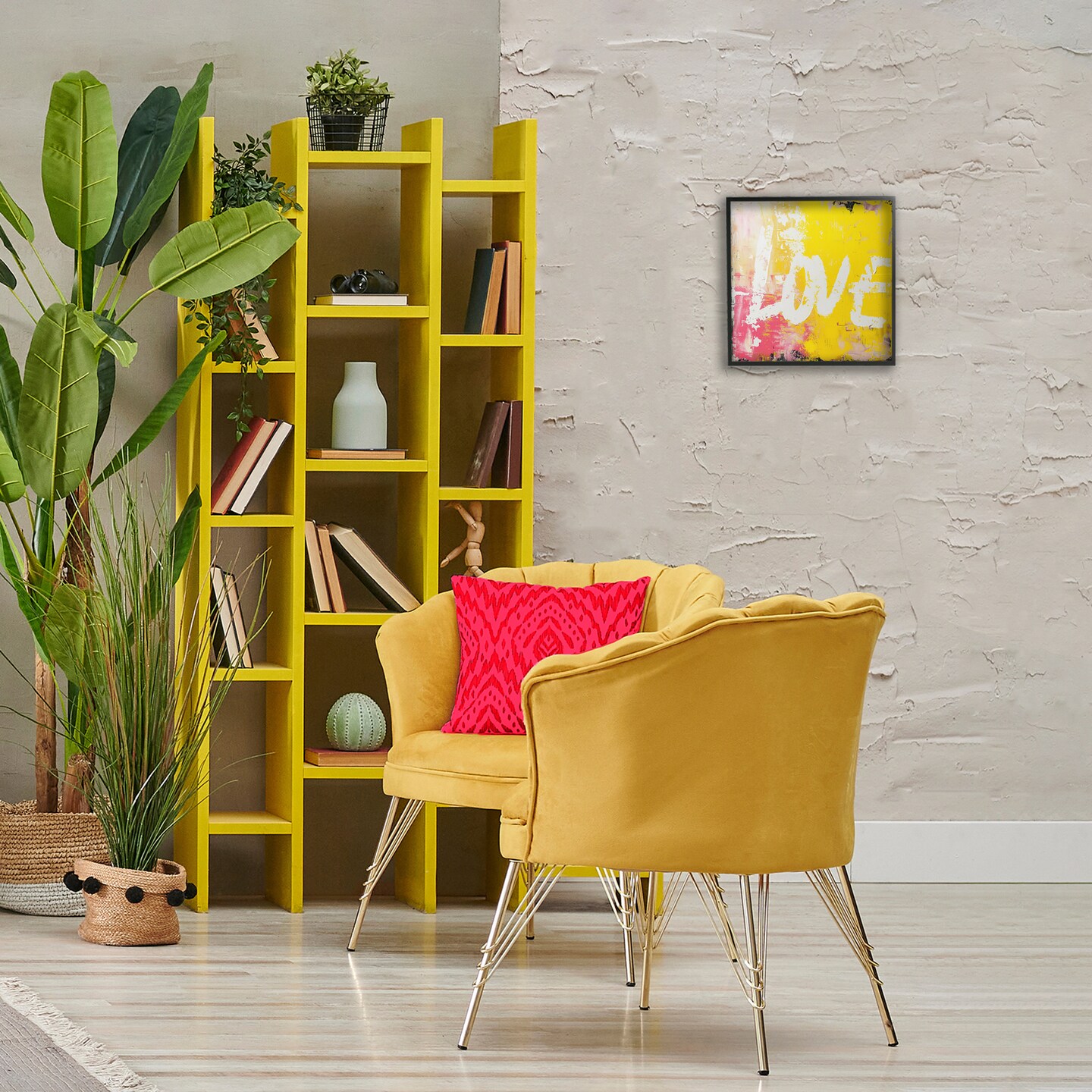 Stupell Industries Urban Love Paint Style Framed Giclee Wall Art Design by RB